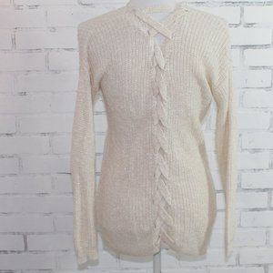Cloud Chaser Lace Up Back Cardigan Sweater